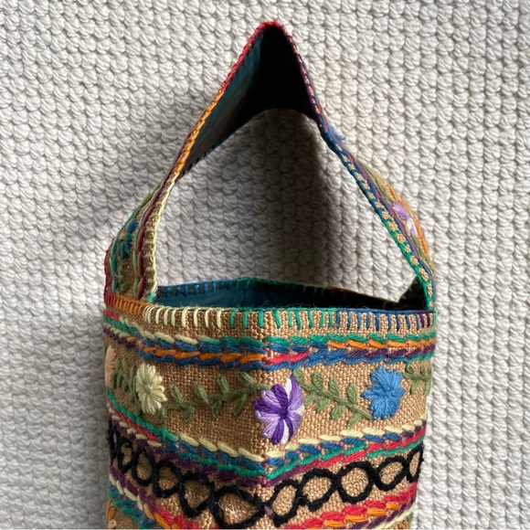 Colourful Embroidered Tote Bag - Picture 5 of 7